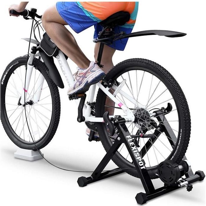 Home Trainer Vélo Sportneer Magnétique - 6 Niveaux Résistance | Réduction Bruit, Rouge