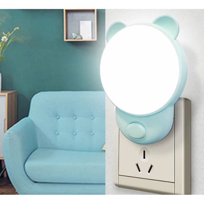 Veilleuse Bébé Prise Électrique avec Interrupteur Lot de 2 LED Lampe de Chevet Enfant 15W Prise Européen.