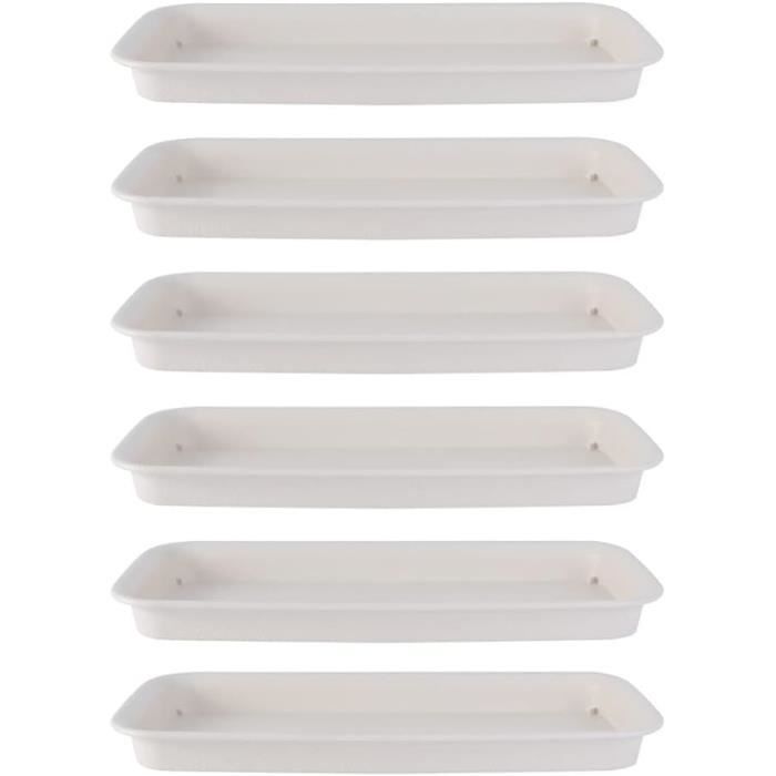 POPETPOP Lot De 8 Soucoupes Rectangulaires En Plastique Pour