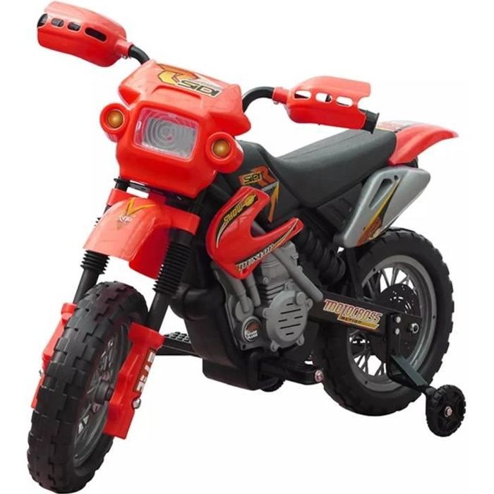 MMF® Moto électrique enfant avec Roues Stabilisatrices, À partir de 3 Ans,  Rouge, 102x53x66 cm FR79383 - Cdiscount Jeux - Jouets
