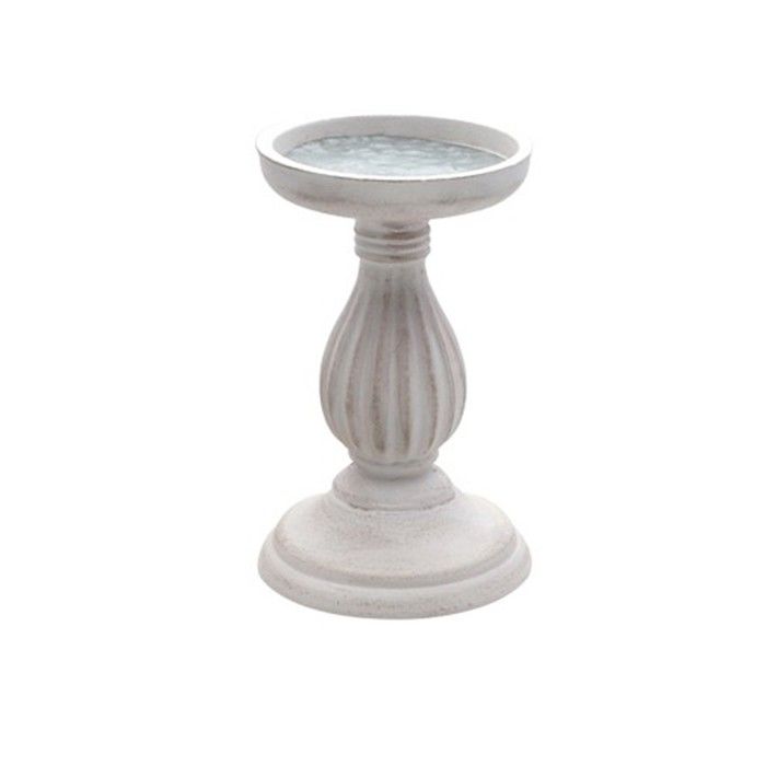 Mini Bougie Led EMOS Bougeoir LED En Bois Blanc - Bougeoir Classique Avec 7 Ampoules LED - Fonctionne Avec Piles 2 X AA, Intérieur IP20 - Fonction Minuterie 6/18 H - 35 X 29 Cm Petite Bougie Led
