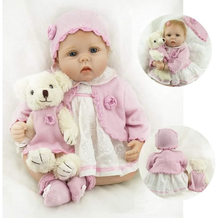 Réaliste Poupée bébé Reborn 55cm Nouveau-né enfants fille cadeau d