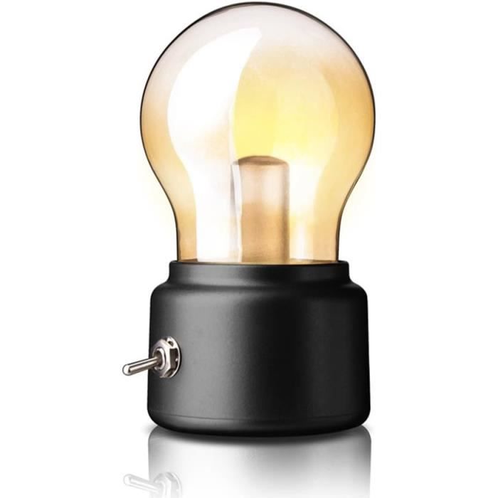 Créative Ampoule Bulb Rétro Usb Rechargeable Sans Fil Led Lumière Blanche  Chaude 2W- Mini Lampe De Table - Lampe De Chevet - [p478] - Cdiscount Maison