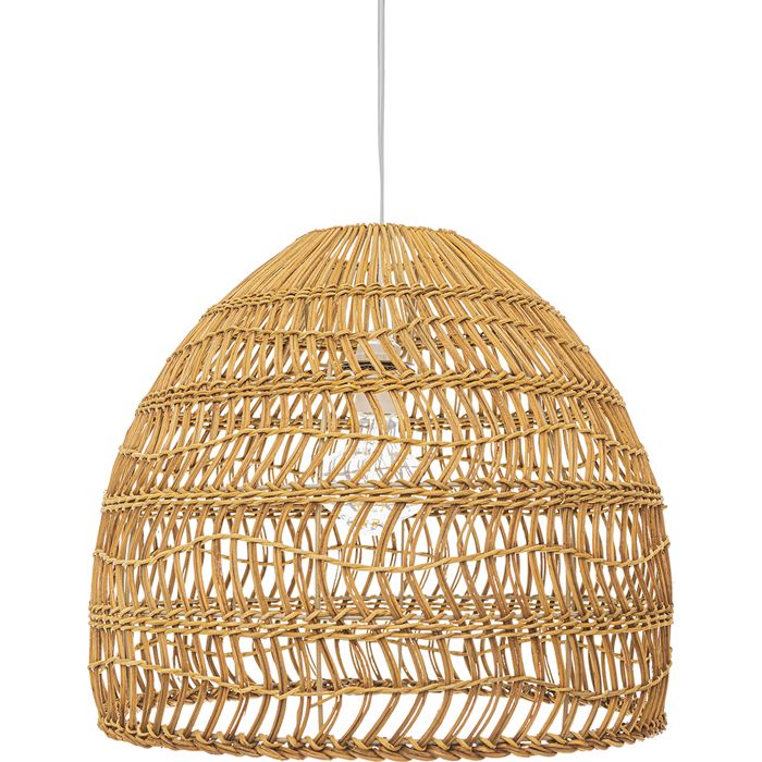 Lampe de Plafond en Rotin - Lampe Suspendue stile Boho Bali - 60cm - Seam Bois naturel
