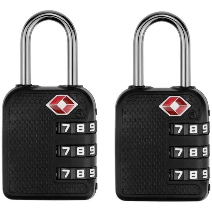 2 x combinaison cadenas set sécurité valises bagages bagages sac gym lockers 