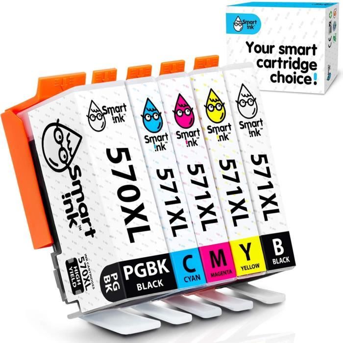 Pack de 5 cartouches CANON PGI-570 XL - CLI-571 XL compatible