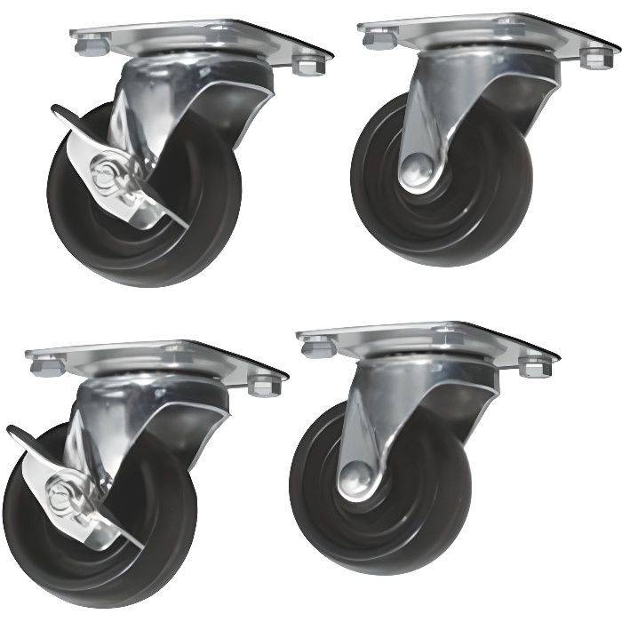 22 mm HMM roulettes Pivotantes roulettes pour Meubles 20 mm 25 mm avec Freins Lit pour bébé roulettes Sols Durs Protéger Les planchers de Bois Franc Muet 