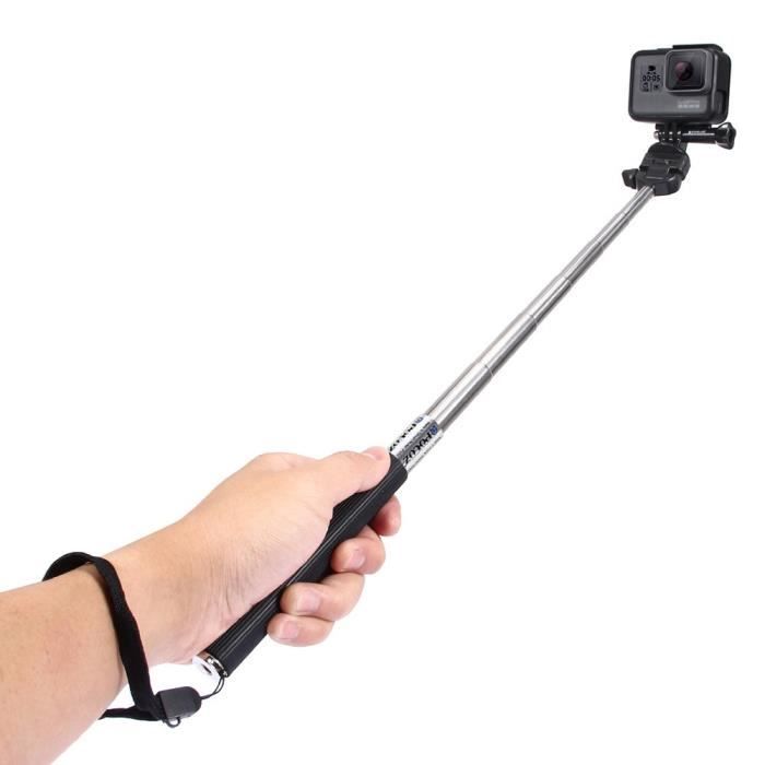 Perche Selfie rétractable réglable caméra de poche support de poignée monopode avec ceinture de poignet pour Gopro