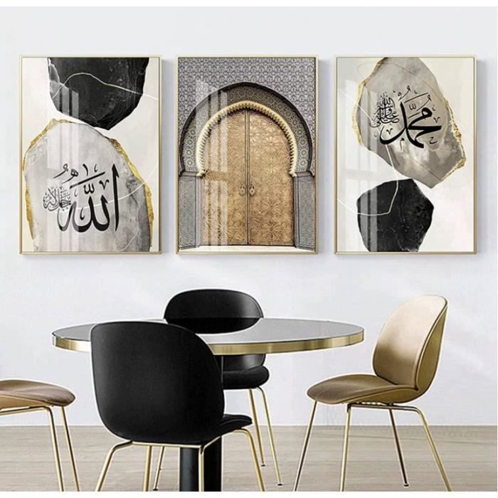 Ensemble de 3 posters décoratifs, motif d'images et citations