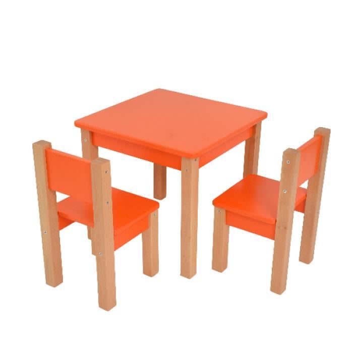 Table d'enfant avec 2 chaises  3 pièces Set table d'appoint pour
