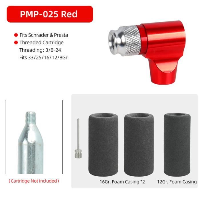 Cartouches CO2 Filetées 16g/25g - Pour Gonfleurs Pneus Vélo - Urgence Route Et VTT
