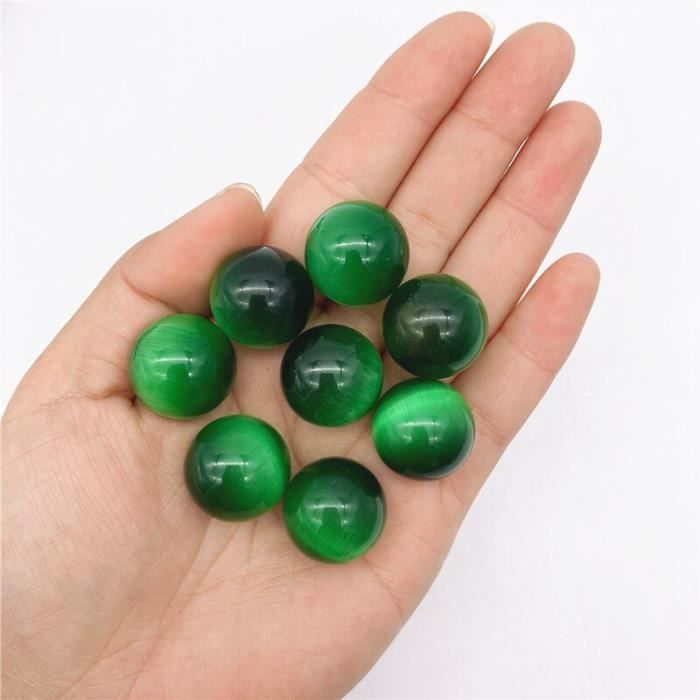 Boule De Cristal De Guérison Œil De Tigre Naturel, Sphère De Pierres Précieuses Avec Support En - 9