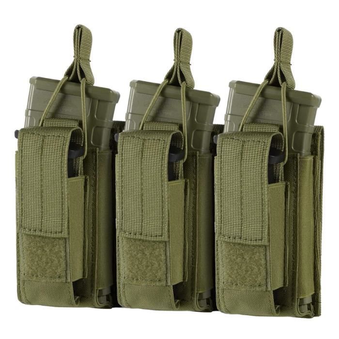 IDOGEAR Triple Mag Pouch 5.56 Pochette Ouverte Dessus MOLLE Airsoft