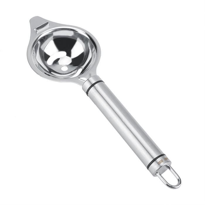 Séparateur De Jaune D’œuf En Acier Inoxydable 304 - Poignée Longue 25 Cm - Outil De Cuisine Pratique Pour Pâtisserie