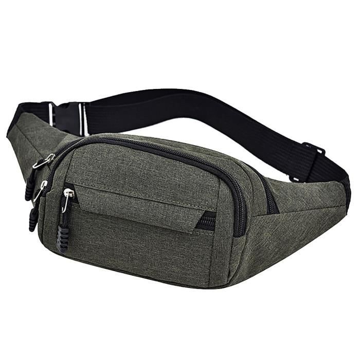 WisePoint Sac Banane Femme, Oxford Cloth Sacoche Banane avec Bretelles Réglables, Élégant Sacoche Banane Femme, Sacoche Homme Banane pour Le Sport, Le Shopping, la Randonnée (Blanc