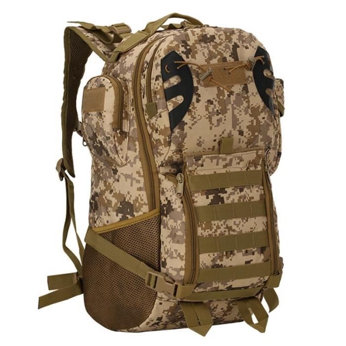 Sacs à dos randonnée,Sac à dos militaire tactique de 45l, accessoire de
