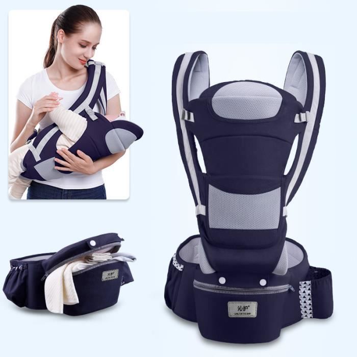 couleur bleu foncé1 Sac à dos ergonomique kangourou pour bébé porte-bébé porte-bébé face avant écharpe de
