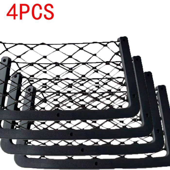 Lot De 2 Filets De Rangement élastiques 80x24 Cm - Pour Voiture, Camping-car, Bateau, Maison