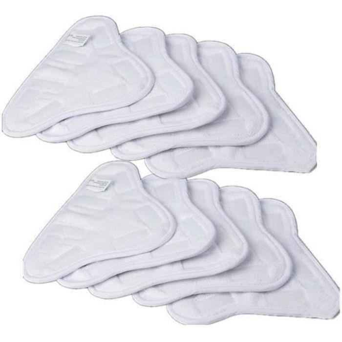 Navaris Lot De 10 Lingettes Microfibre Pour Nettoyeur Vapeur - 6x10cm