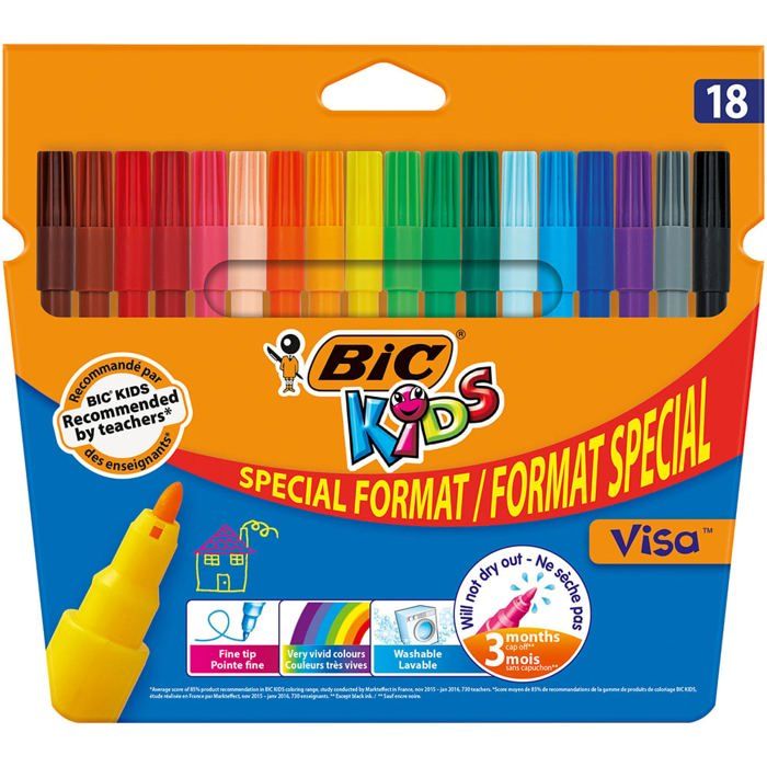 BIC Kids Kid Couleur (12 feutres) au meilleur prix sur