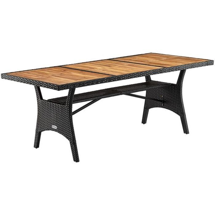 GIANTEX Table De Jardin Ronde 90 Cm, Table Bistro Ronde Avec Trou De