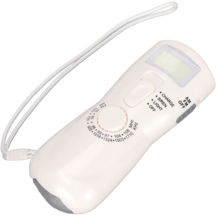 Radio D’urgence Portable 20 000 MAh - AM/FM, Lampe Torche, Alarme SOS, Charge Solaire Et Manivelle - Pour Camping, Randonnée, Panne De Courant - Noir