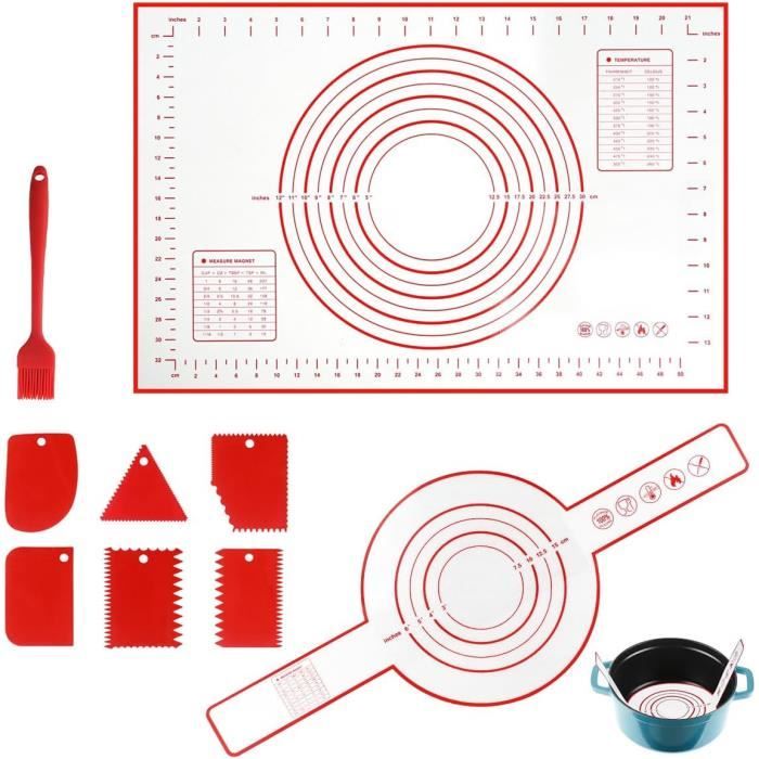 Grand Tapis De Pâtisserie En Silicone Extra Épais Antiadhésif Avec