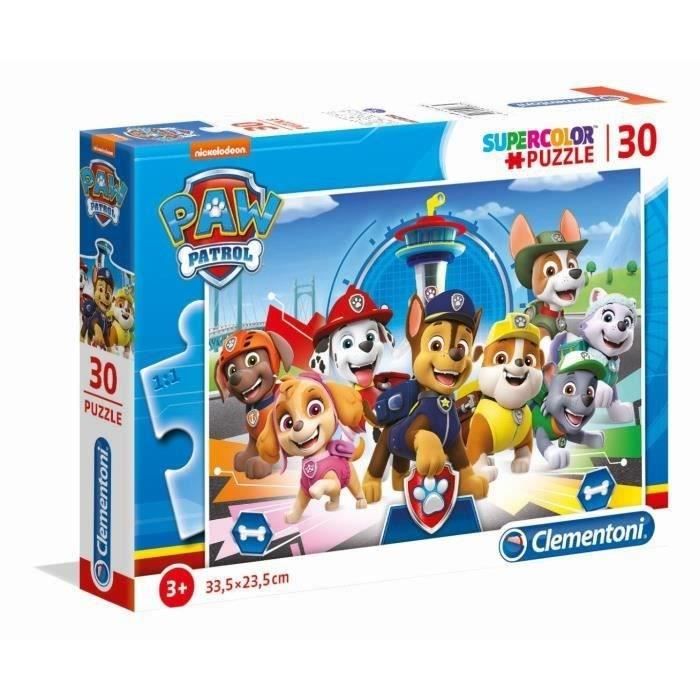 Puzzle enfant PatPatrouille - CLEMENTONI - 30 pièces - 33 5 x 23 5 cm - Dès 3 ans - Licence PatPatrouille
