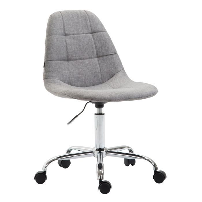 Fauteuil de bureau - CLP - Reims - Tissu - Gris - Contemporain - Design - A roulettes