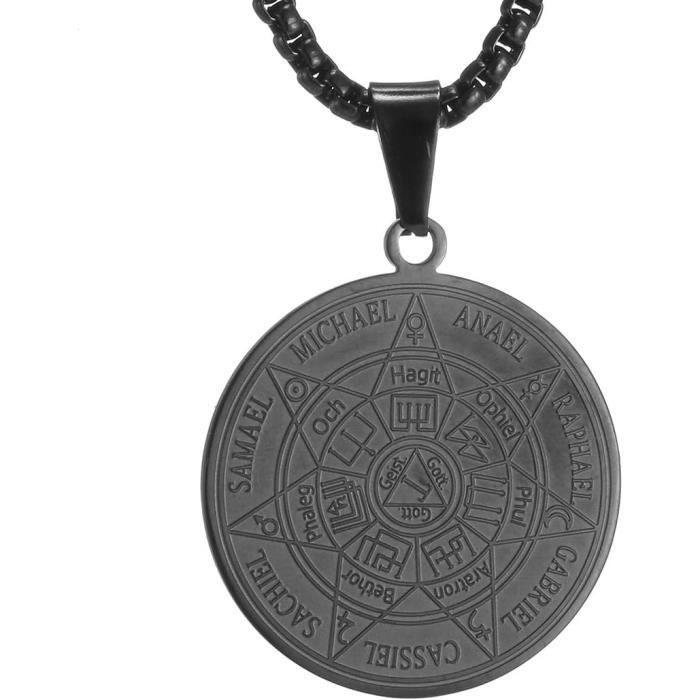 Collier de protection alchimique amulette de sorcellerie talisman wicca sceau - France