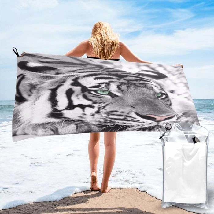 Bonnet De Douche En Fibre De Bambou - Serviette Cheveux Absorbante Et Légère Pour Séchage Rapide - Noir Et Blanc - Parfait Pour La Maison Et Les Voyages