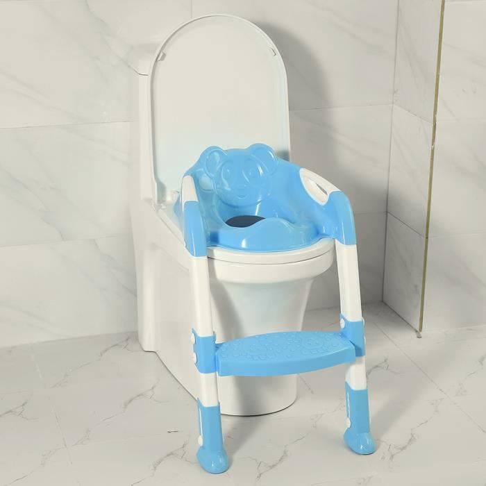 Siège Toilette Enfant Avec Marches Réglables - Coussin Doux Anti-éclaboussures, Pliable, Pour 1 à 7 Ans - 10