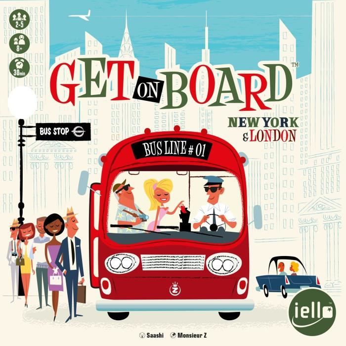 jeu de société - iello - get on board : london & new york - pour enfants dès 8 ans