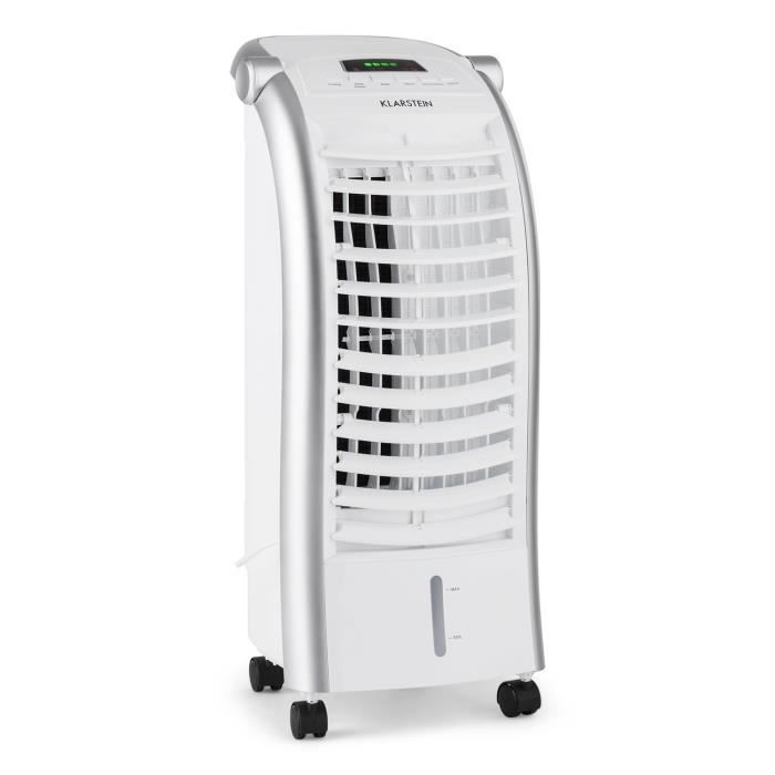 Rafraîchisseur dair - Klarstein - Ventilateur humidificateur dair - 6 L - 4 Vitesses - climatiseur mobile sans evacuation - Blanc - Klarstein