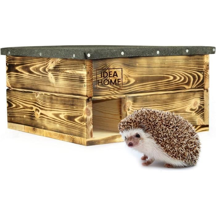 Maison Hérisson Pour Nourriture Hérisson - Maison Hérisson Bois - Abri De Jardin - Marron