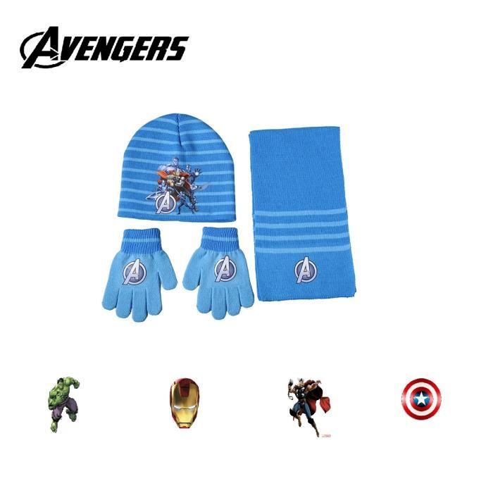 Marvel Avengers Ensemble Foulard Et Gants Avec Bonnet en Acrylique