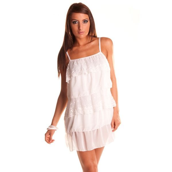 ROBE-TUNIQUE FEMME Ivoire Rose Ivoire - Achat / Vente robe ...