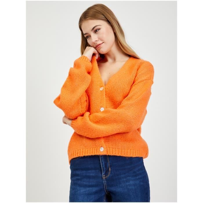 Cardigan orange pour femme ORSAY Colore S Colore Cdiscount Pret a Porter