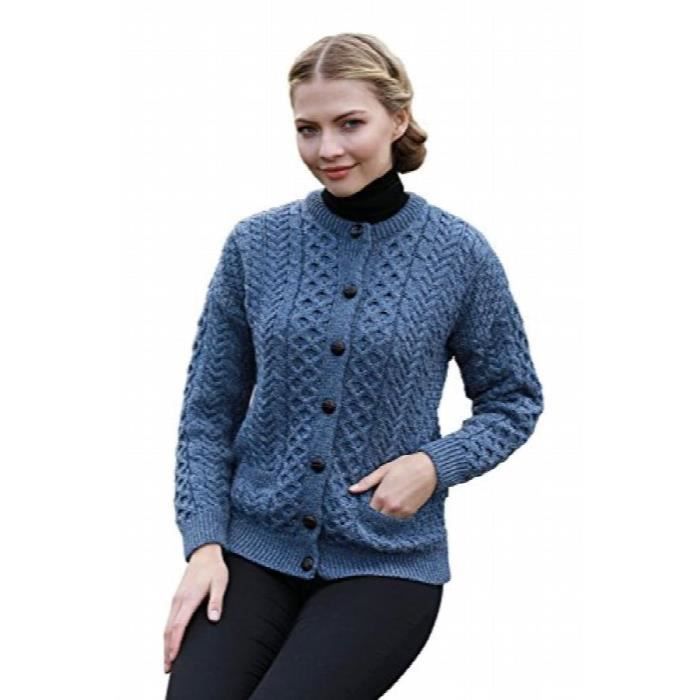 gilet laine irlandais femme