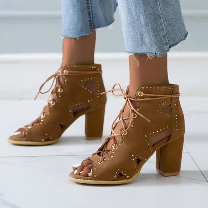 Chaussures à talons avec lacets Clearance