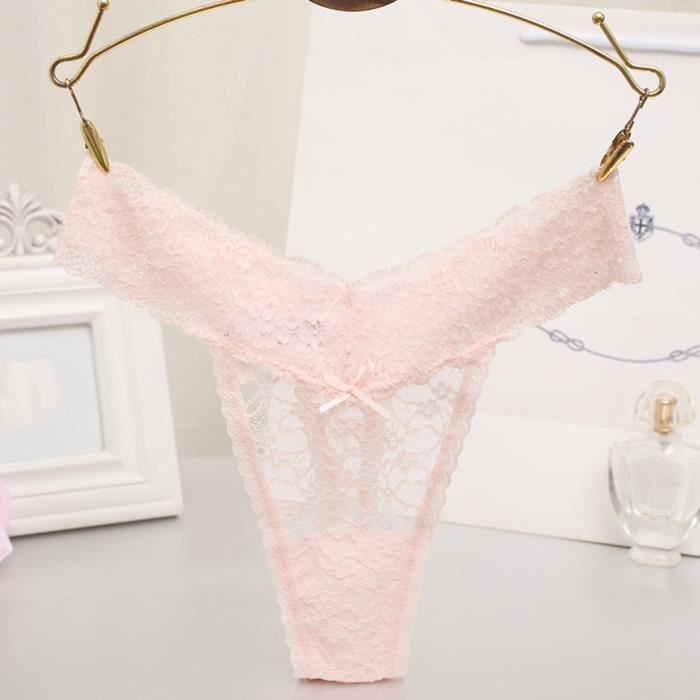 String Tang String Tanga Pour Femme Sexy dentelle transparente respirante Kaki Kaki ...