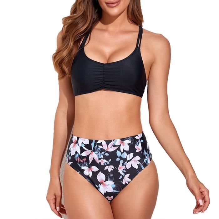 Haut De Bikini Push-Up Femme Rembourré Sans Armatures - Dos Nu Sexy, Bretelles Réglables, Confort Sport & Plage