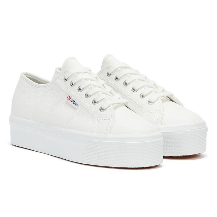 Superga Femmes 2790 Baskets En Cuir Blanc Tumbled - EU 39 Blanc - Cdiscount  Chaussures