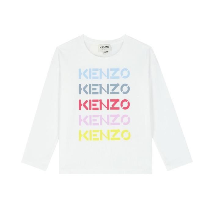 T-shirt de sport enfant Kenzo - manches longues - blanc T-shirt de sport enfant Kenzo - manches longues - blanc