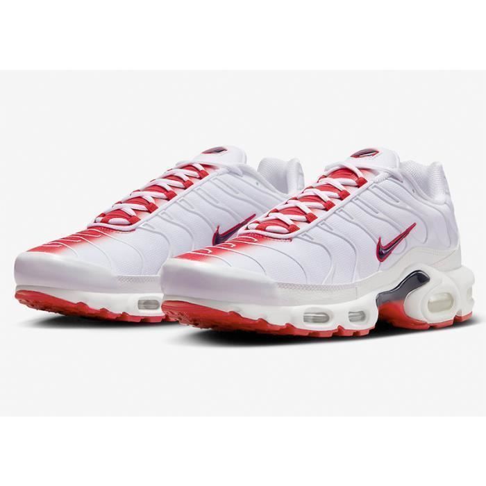 nike air max plus white and red