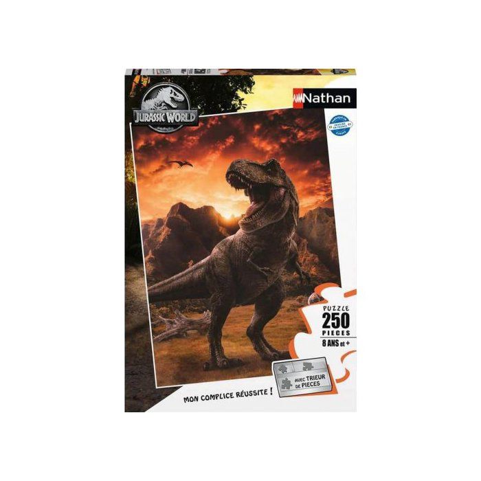 Puzzle 250 Pieces Jurassic World : Dinosaure T-Rex Et la Montagne ...