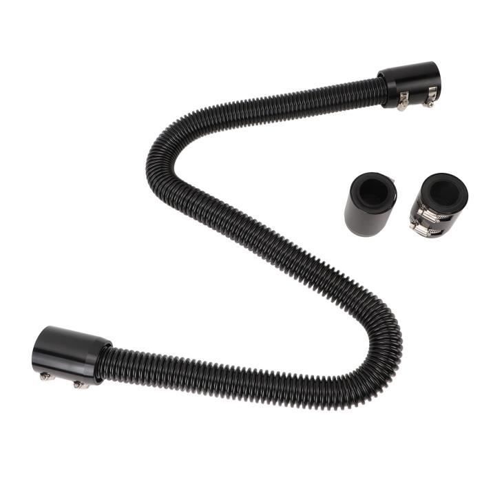 Kit Tuyau Radiateur Flexible 48 Pouces – Acier Inoxydable + Caoutchouc, Résistant Chaleur Et Sans Fuite, 4 Adaptateurs Inclus