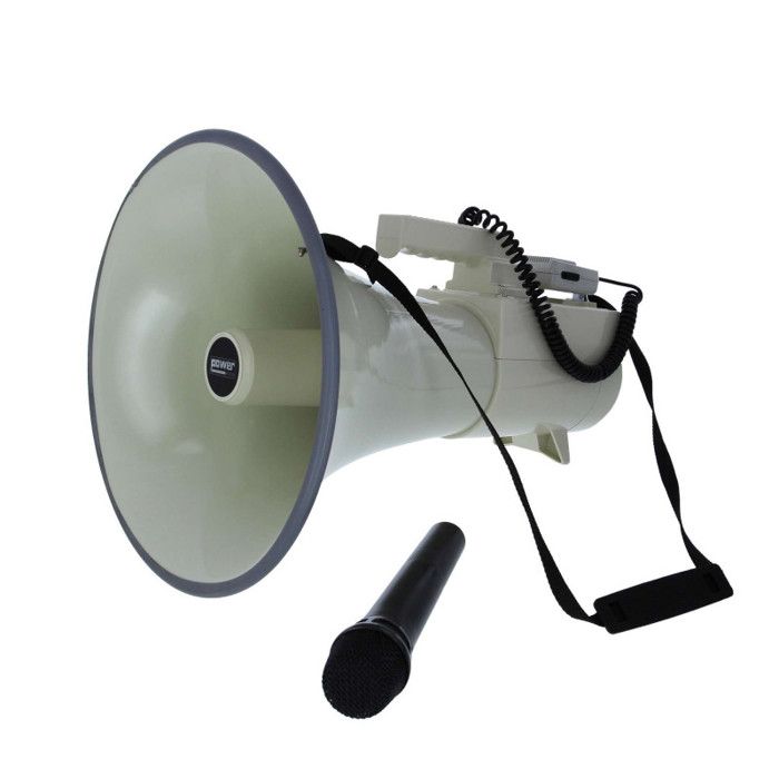 Megaphone POWER ACOUSTICS MEGAPOWER 60 WIR sans fil - 60W avec micro main UHF