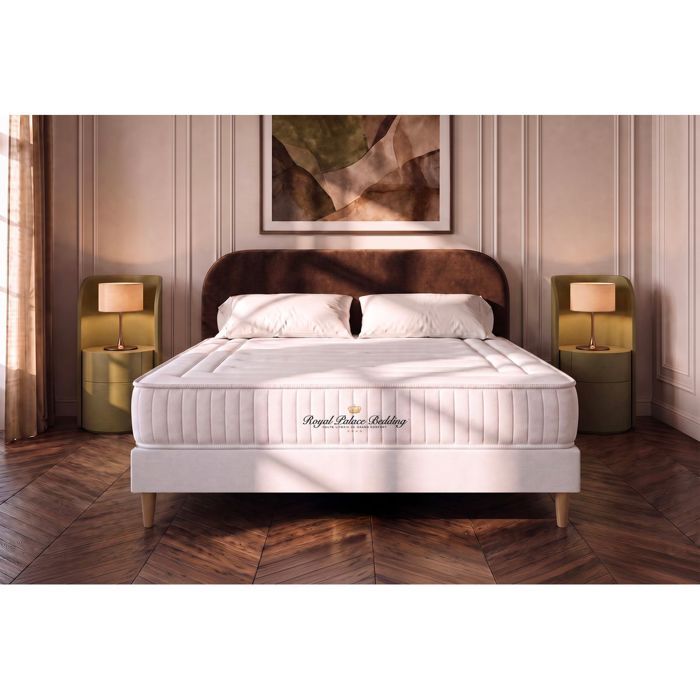 Ensemble matelas sommier 140x200 Nottingham mémoire de forme - Ferme