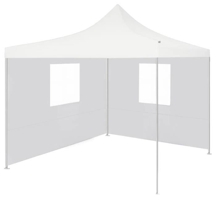 VIDAXL Tente de reception pliable avec 4 parois 3x6 m Acier Creme